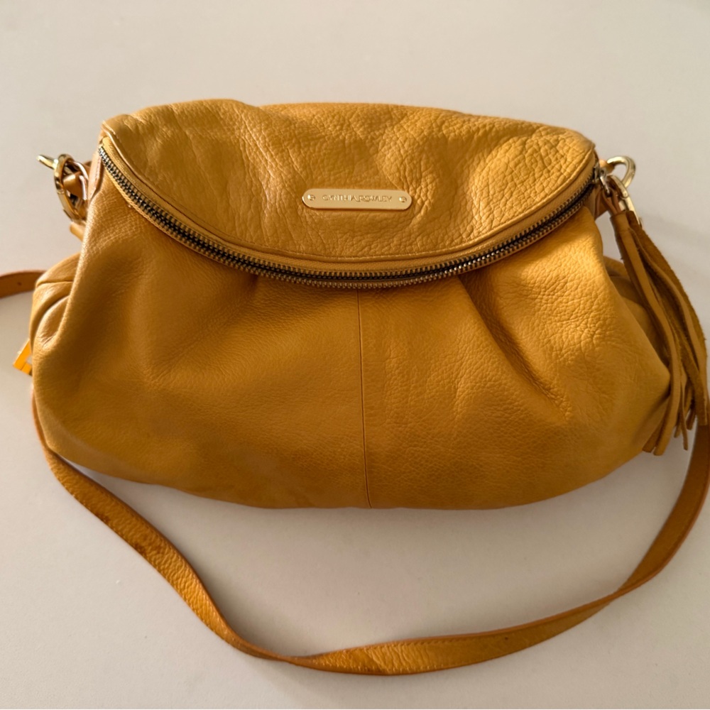 Mustard Leather Crossbody Leather Bag